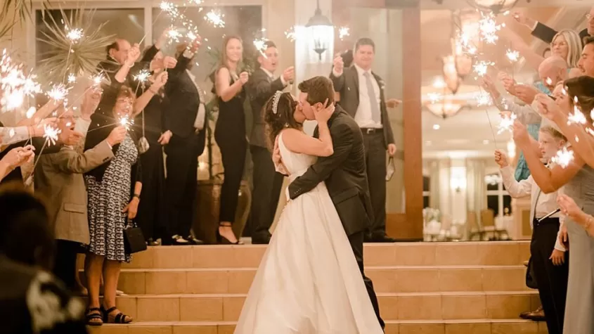 A sparkler exit for the Happy Couple! 